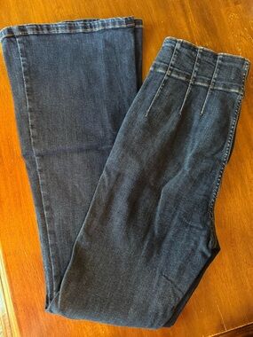 We The Free Dark Blue Flared Jeans